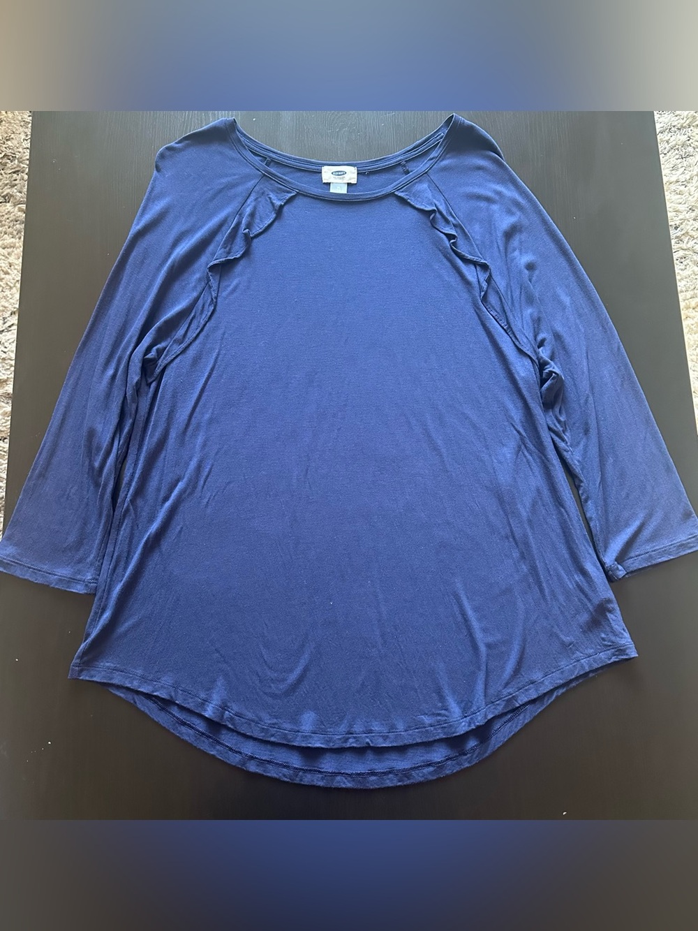 Old Navy Navy Long-Sleeve Raglan Top